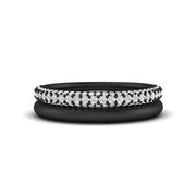 3-row-diamond-wedding-ring-with-plain-band-in-black-gold-FD11403B-NL-BG
